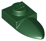 Dark Green Plate, Modified 1 x 1 with Tooth Horizontal