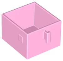 Bright Pink Duplo, Furniture Drawer 2 x 2 with Pull Handle