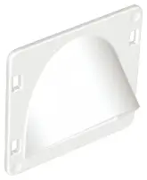 White Duplo Door / Window Pane 1 x 4 x 3 Flat Front with Curved Pane Arch