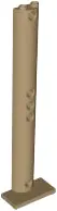 Tan Support 2 x 4 x 13 Semicircle with 5 Pin Holes