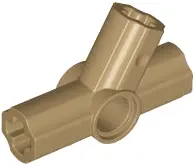 Tan Technic, Axle and Pin Connector Angled Triple - 60 / 120 / 180 degrees