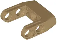 Tan Technic, Pin Connector Toggle Joint Smooth Double with Axle and Pin Holes