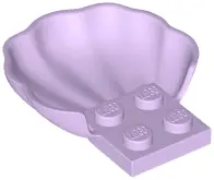 Clam / Scallop Shell with 4 Studs