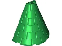 Green Tower Roof 4 x 8 x 6 Half Cone Shaped with Roof Tiles