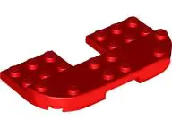 Red Plate, Round 4 x 8 x 2/3, Raised 2 x 8 and 2 x 2 Cutout