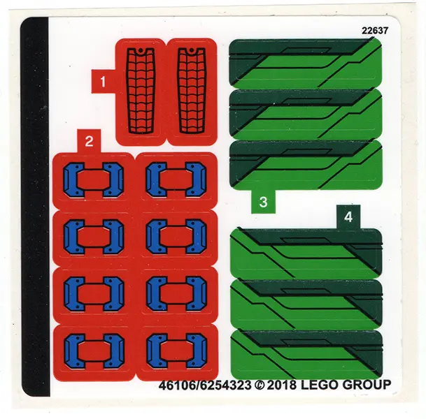 Sticker Sheet for Set 76114 - (46106/6254323)