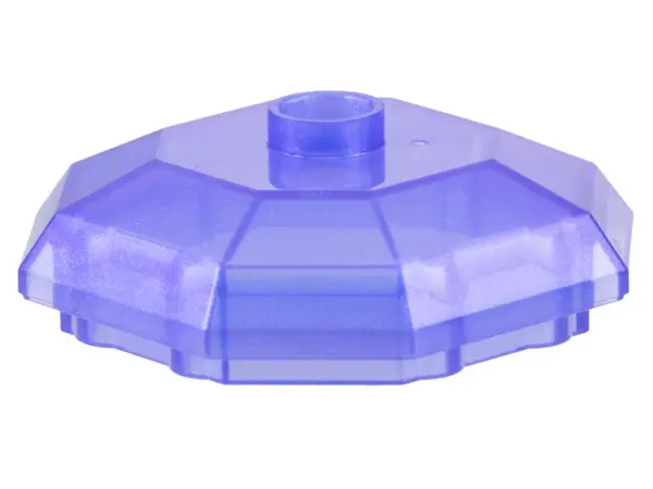 Satin Trans-Purple Rock 4 x 4 Octagonal, Bottom (Diamond Dress Container Top)