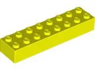 Neon Yellow Brick 2 x 8