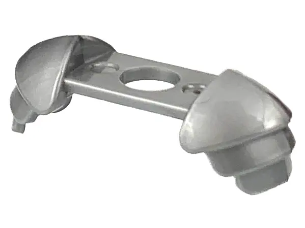 Flat Silver Minifigure Armor Shoulder Pads Ridged