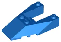 Blue Wedge 6 x 4 Cutout with Stud Notches