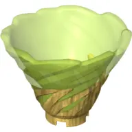 Pearl Gold Tornado of Spinjitzu Narrow with Molded Trans-Bright Green Top Pattern