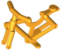 Bright Light Orange Bicycle Frame with Handlebars