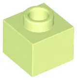 Yellowish Green Brick, Modified 1 x 1 x 2/3 with Open Stud