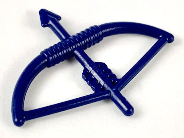 Dark Blue Minifigure, Weapon Bow, Longbow with Arrow Drawn