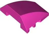 Dark Pink Wedge 4 x 3 Triple Curved No Studs
