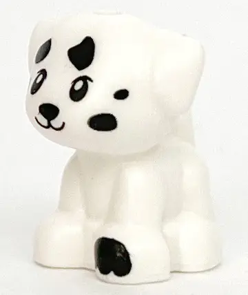 White Dog, Friends Style, Puppy, Standing, Small with Black Paw and Spots Pattern (Dalmatian, Elliot