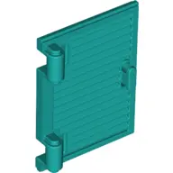 Dark Turquoise Shutter for Window 1 x 2 x 3 with Hinges and Handle