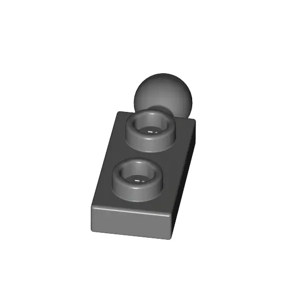 PLATE 1X2 W/5.9 BALL END