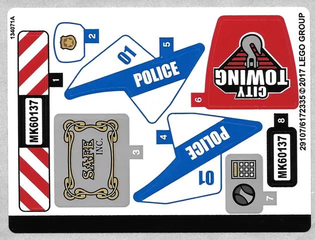 Sticker Sheet for Set 60137 - (29107/6172335)