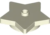 Glow In Dark White Plate, Round 4 x 4 x 2/3 with Star and Open Stud