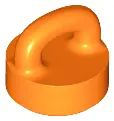 Orange Tile, Round 1 x 1 with Loop