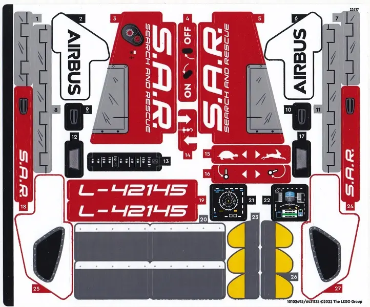 Sticker Sheet for Set 42145, Sheet 1 - (10102495/6431135)
