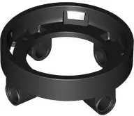 Black Technic Turntable / Swashplate 5 x 5 Base with 4 Pin Holes