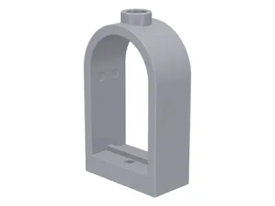 Light Bluish Gray Window 1 x 2 x 2 2/3 with Rounded Top