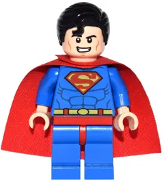 Superman - Blue Suit, Starched Fabric Cape, Open Mouth / Red Eyes