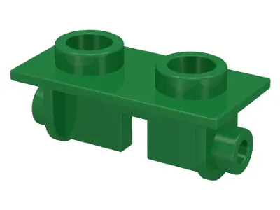 Green Hinge Brick 1 x 2 Top Plate