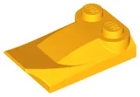 Bright Light Orange Slope, Curved 3 x 2 x 2/3 with 2 Studs, Wing End