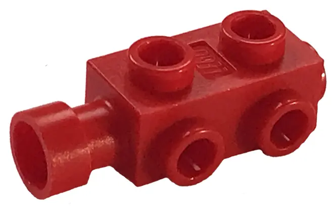 Red Brick, Modified 1 x 2 x 2/3 with Studs on Sides and Extended Stud Receptacle
