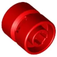 Red Wheel 11mm D. x 12mm, Hole Notched for Wheels Holder Pin
