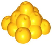 Bright Light Orange Duplo Fruit Pyramid - Round Bottom Tube