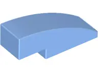 Medium Blue Slope, Curved 3 x 1
