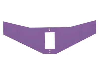 Medium Lavender Wing Plate 20 x 56 x 2/3 with 6 x 10 Cutout and 4 Holes