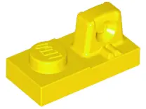 Yellow Hinge Plate 1 x 2 Locking with 1 Finger on Top