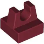 Dark Red Tile, Modified 1 x 1 with Clip