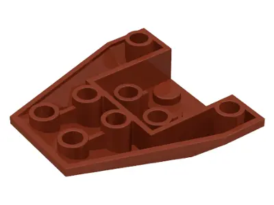 Reddish Brown Wedge 4 x 4 Triple Inverted with Connections between 2 Studs
