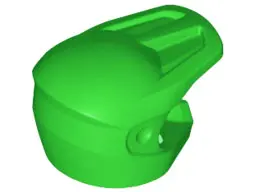 Bright Green Minifigure, Headgear Helmet Dirt Bike