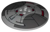 Light Bluish Gray Dish 8 x 8 Inverted (Radar) with SW Sith Infiltrator Pattern