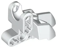 White Hero Factory Foot with Three Short Claws and Ball Joint Socket