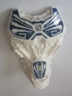 White Large Figure Torso with Bionicle Blue and Gray Pattern