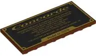 Reddish Brown Tile, Modified 4 x 8 Inverted with Studs on Edges with Gold 'Concorde' Details and Bor