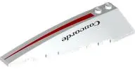 White Wedge 10 x 3 Left with Black 'Concorde' and Red Triangle / Tapered Stripe Pattern