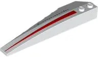 White Wedge 10 x 3 Right with Black 'Concorde' and Red Triangle / Tapered Stripe Pattern