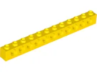 Yellow Technic, Brick 1 x 12 with Holes