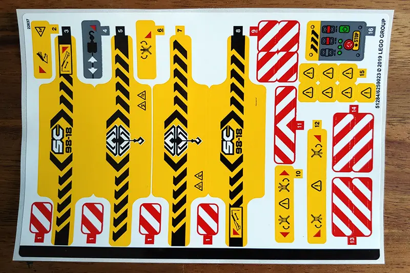 Sticker Sheet for Set 42097 - (51284/6259023)