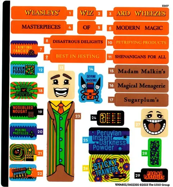 Sticker Sheet for Set 76422, Sheet 2 - (10104802/6452305)
