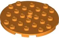 Orange Plate, Round 6 x 6 with Hole